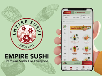 Empire Sushi mobile ordering website designed by Website Designer KL